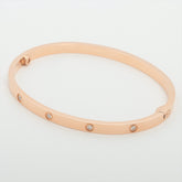 Cartier Love Small 10 Diamond Rose Gold Size 16 Bracelet